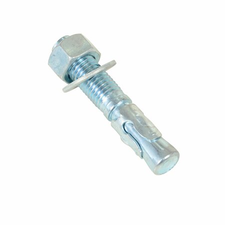 VESTIL Wedge Anchor, 3/4" Dia., 4" L, Steel AS-344